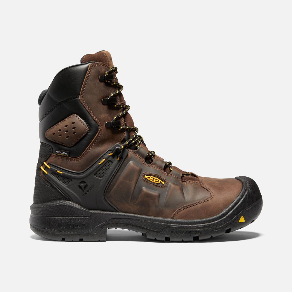 Keen Laarzen Heren Bruin - Dover 8" Waterproof (Carbon-Fiber Toe) - 29376-TBMV